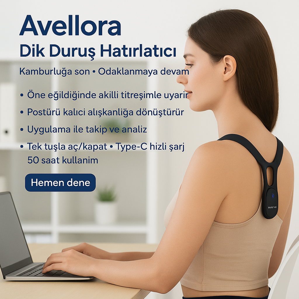 Avellora™ PosturLine Dik Duruş Hatırlatıcı